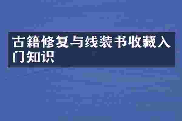 古籍修复与线装书收藏入门知识